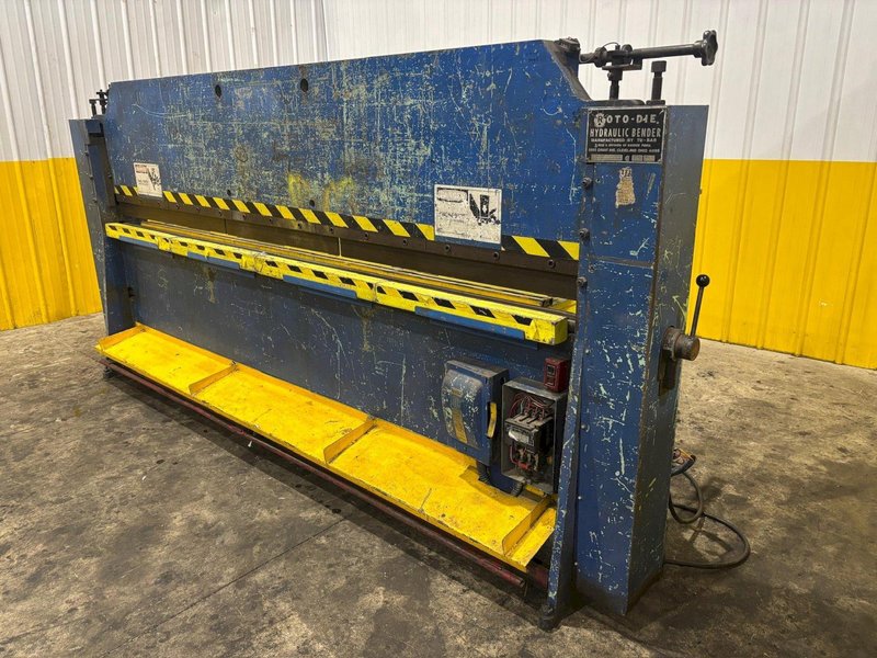 10&#039; X 16 GAUGE ROTO-DIE MODEL #10 HYDRAULIC BENDER; ROTODIE: YOBRO #24455