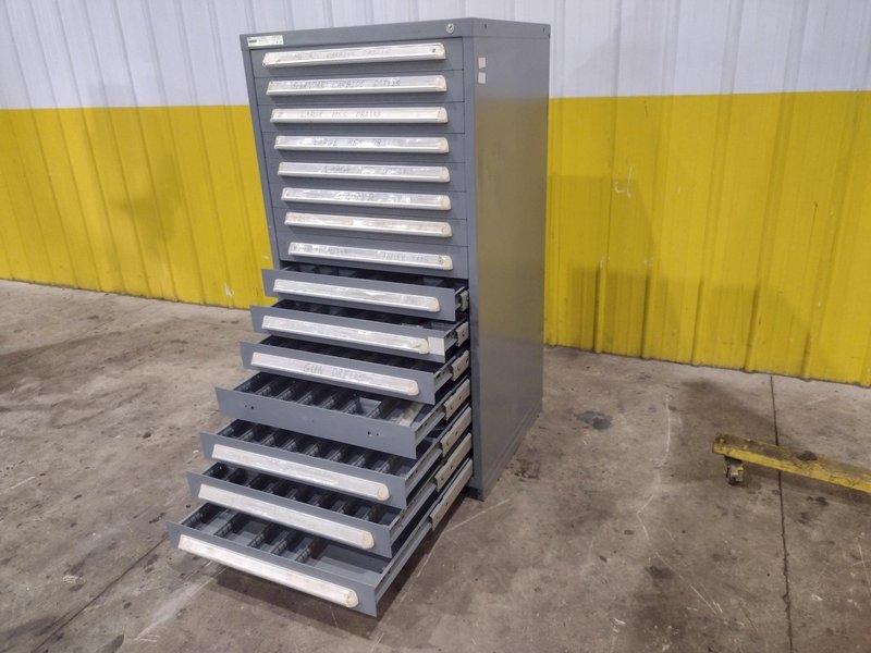 15 DRAWER STANLEY VIDMAR PARTS CABINET 30" X 27.5"X 60" : YOBRO 25552