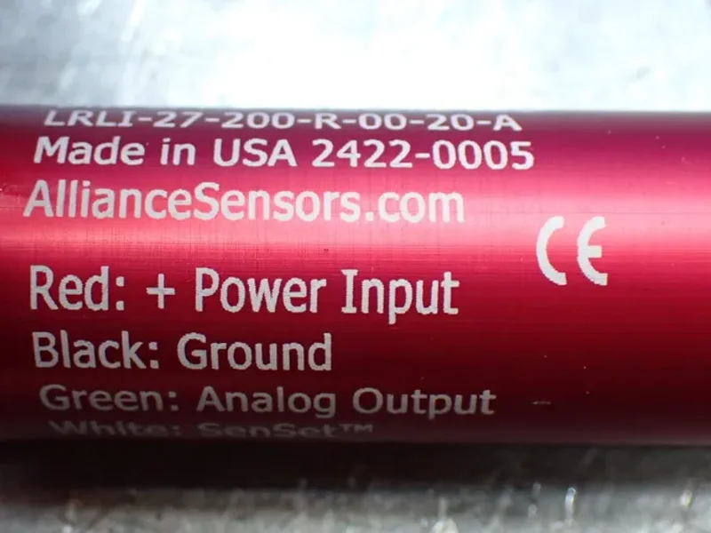 ALLIANCE SENSORS GROUP 2 LINEAR VARIABLE INDUCTIVE TRANSDUCER POSITION SENSORS  -  LRLI-27-200-R-00-20-A