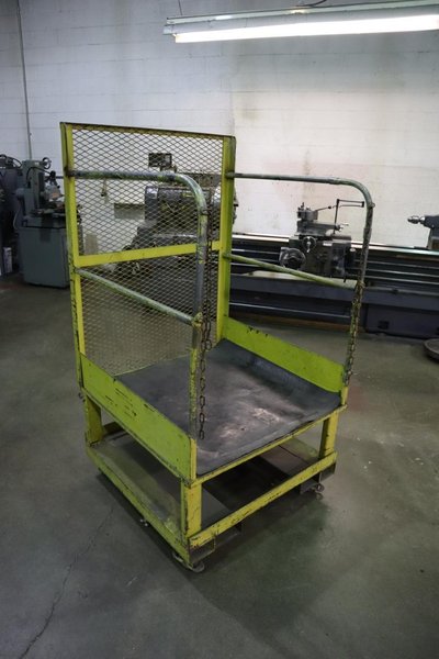 Man-Lift Cage for Forklift, Fork Slots, Portable On Casters- Auction Item
