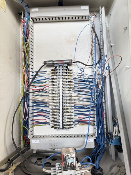 50 TON BP POWER ENGINEEERING FOUR POST HYDRAULIC PRESS (2014). STOCK # 0130425.