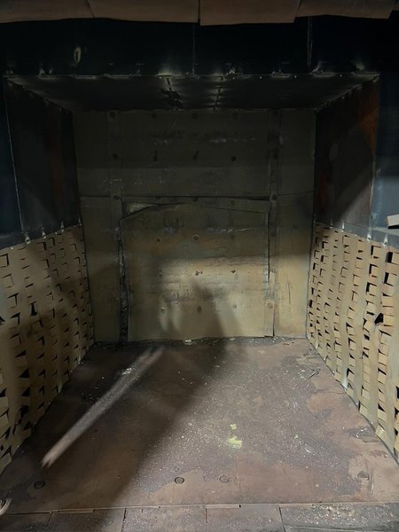 LINDBERG 1000 DEG. WALK IN OVEN, MODEL 73-727272-10GF, 6' X 6' X 6'  NATURAL GAS, 1993