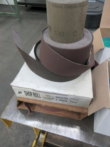 Rolls of Sandpaper, 2in/3in Sanding Discs, Right Angle Die Grinder, Respirator Paper Masks- Auction Item