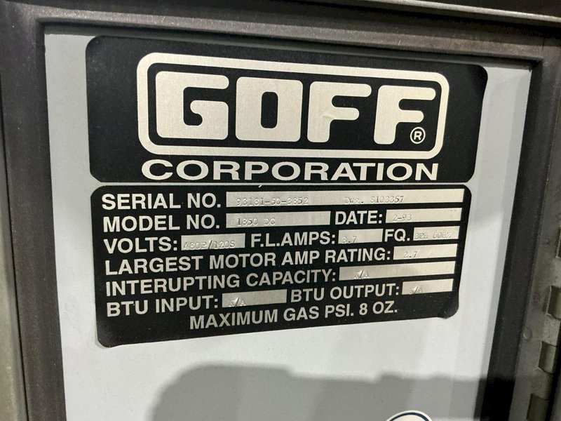 6 CU FT GOFF MODEL #6BB RUBBER BELT TUMBLE TYPE BLAST MACHINE: YOBRO #25035