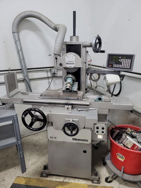 Okamoto 6" X 18" E6-18 Hand Feed Surface Grinder W/D.R.O.