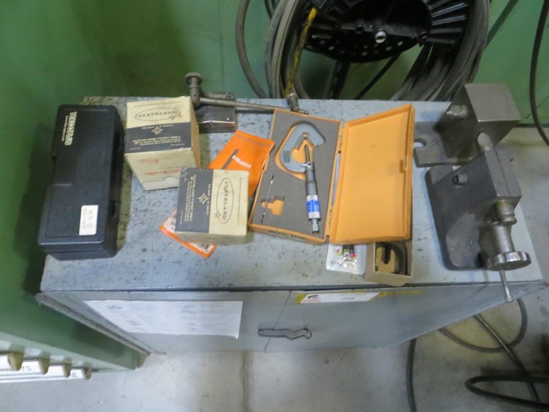 2 Door Metal Cabinet and Assorted Inspection Contents- Auction Item