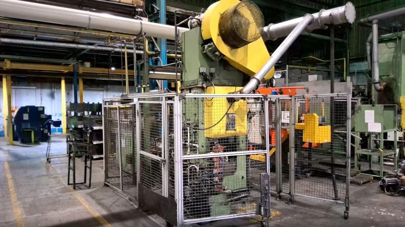 100 TON WILKINS &amp; MITCHELL HOT FORGING PRESS W/ SUB PRESS