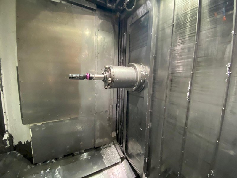 OKUMA MB8000H CNC HMC, 2017, equipped with OSP P300M CNC Ctrl., 12 pallets, 12,000 RPM, and robust automation features including 12 pallet cell configuration, shower coolant and Renishaw tool breakage detection and Renishaw Part Probe, 50 HP, New 2017