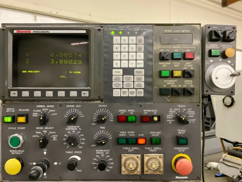 Okamoto OGM 8-20U CNC OD Universal Cylindrical Grinder