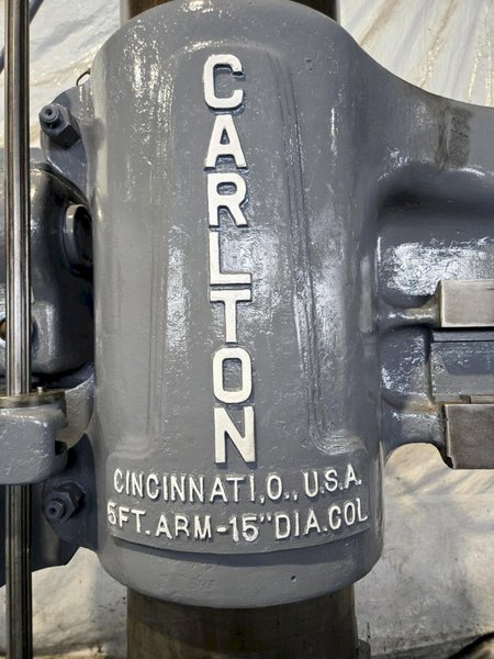 5' X 15" CARLTON MODEL 3A RADIAL ARM DRILL. STOCK # 0654126