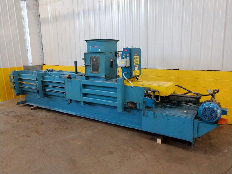 15&quot; X 15&quot; X 15 HP MAREN MODEL #111-297 HYDRAULIC HORIZONTAL AUTOMATIC CONTINUOUS BALER: STOCK #13506