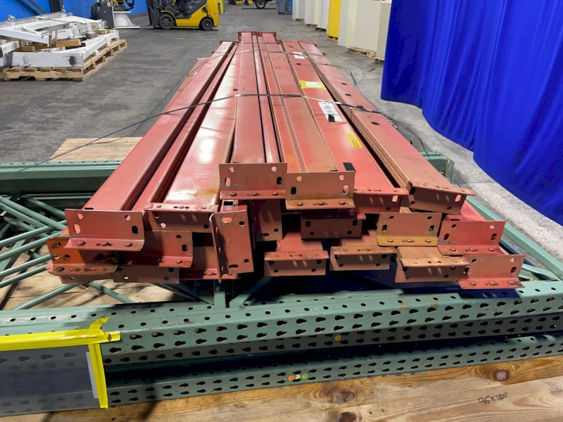 RACKING 48”W X 96”H ; DECKING 58”W X 49”D PALLET RACKING, WIRE DECKING  -  TEAR DROP