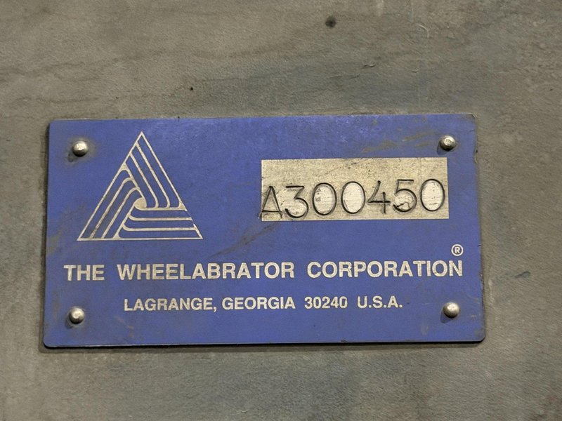 6 CU FT WHEELABRATOR MODEL WTB-6 TUMBLAST BELT TYPE BLAST CLEANING MACHINE: YOBRO #25940