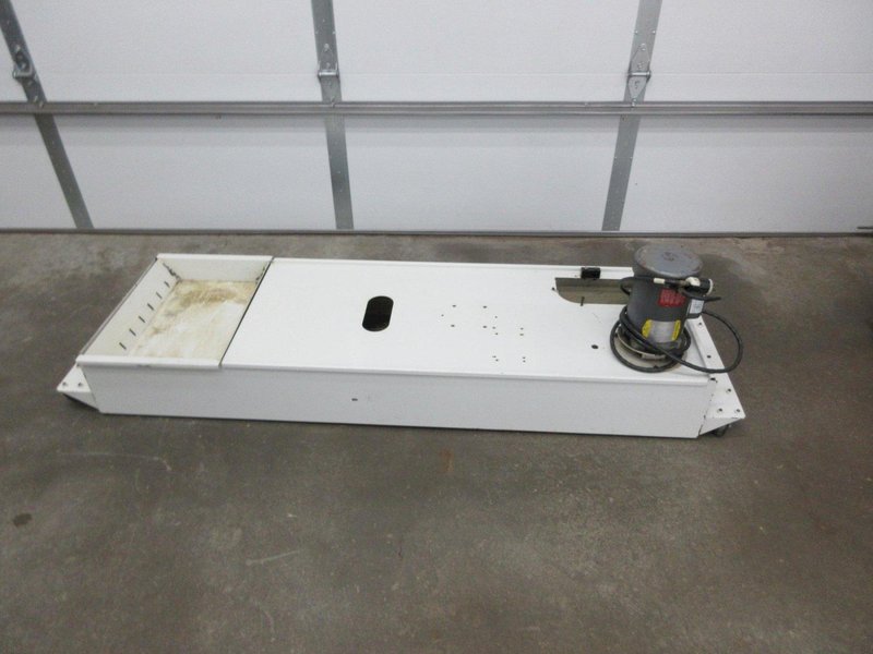 Used Haas Older Style 35 Gallon Coolant Tank with Low Pressure Baldor Coolant Pump and 3 Prong Plug