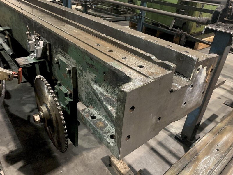50,000 LBS x 38&#039; VAUGHN DOUBLE PULL/ SINGLE CHAIN DRAW BENCH: STOCK #13578