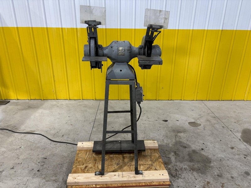 VAN DORN DOUBLE END PEDASTAL GRINDER, 110V SINGLE PHASE: STOCK #20988