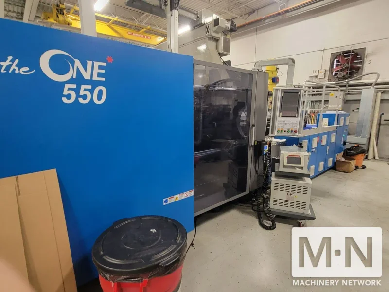 550 TON 62.9 OZ LS MTRON MODEL ONE 550i30 SERVO HYDRAULIC INJECTION MOLDING MACHINE MFG 2022 (2) AVAILABLE LOW HOURS