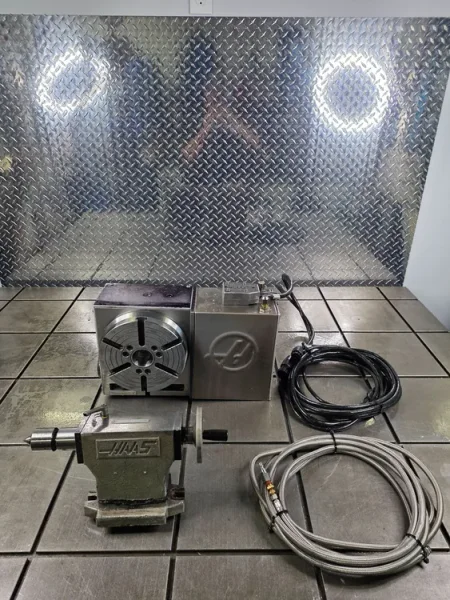 HAAS HRT-210 8.3” CNC Rotary Table 4th Axis Type &amp; 6" Tailstock USA #8129