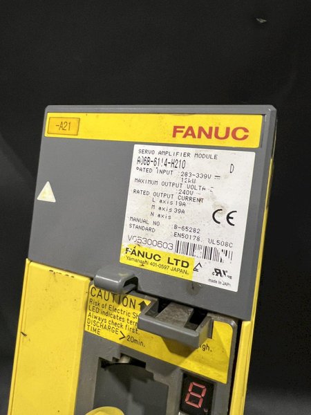 Fanuc Servo Amplifier A06B-6114-H210 A20B-2100-0741/09B TESTED