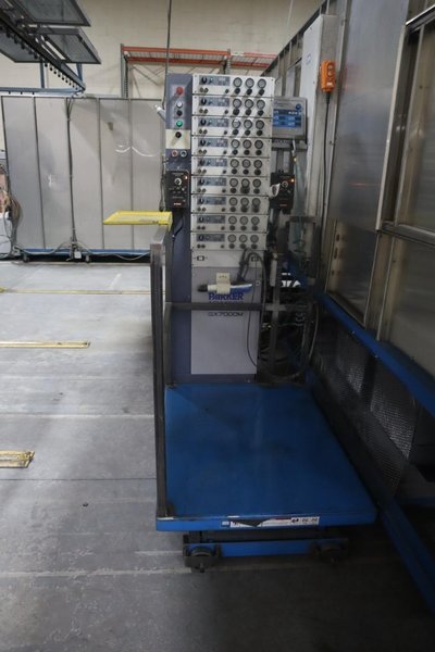 Parker Ionics GX7000M Automated Powder Coating Booth with 24" Wide x 48" High Windows and Top Chain Slot- Auction Item