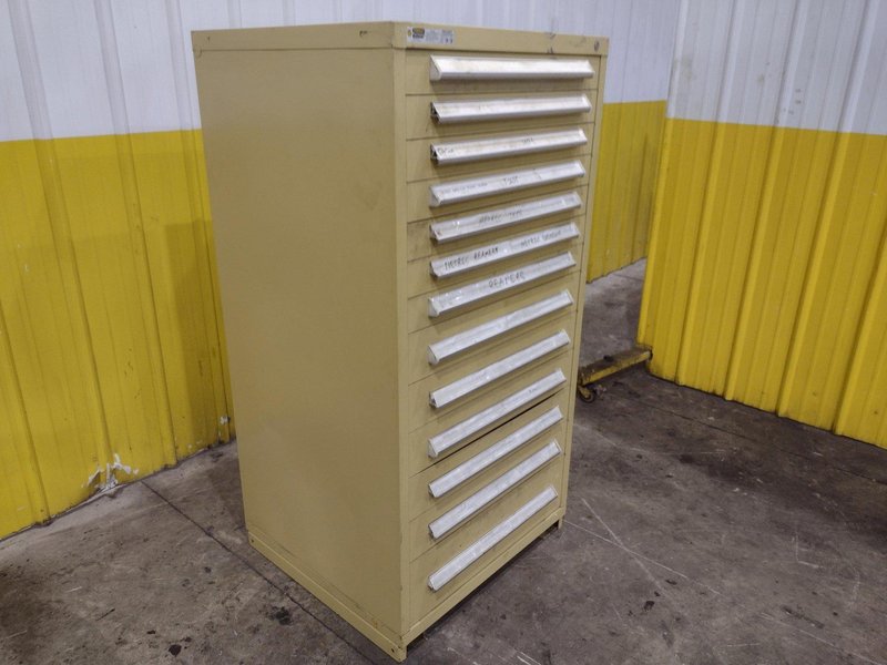 13 DRAWER STANLEY VIDMAR PARTS CABINET 30" X 27.5"X 60" : YOBRO 25551