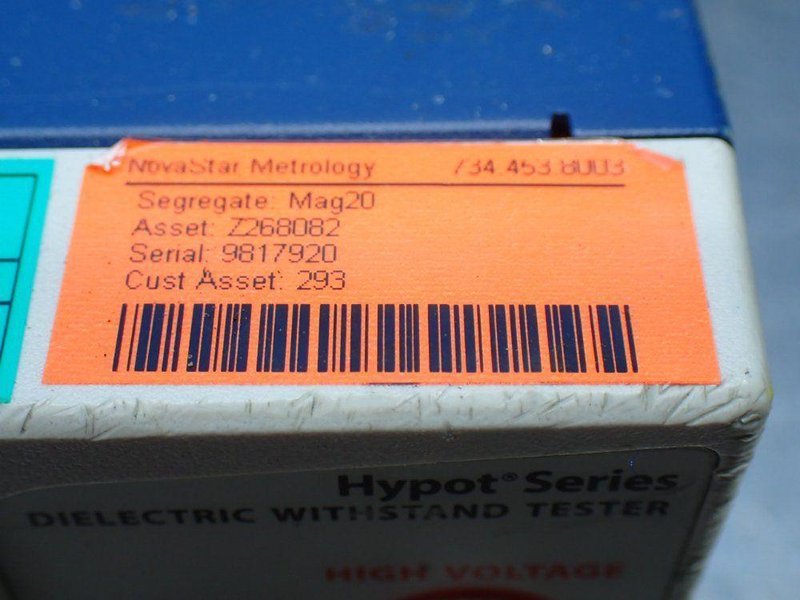 ASSOCIATED RESEARCH HYPOT SERIES DIELECTRIC WITHSTAND TESTER.   -  3865