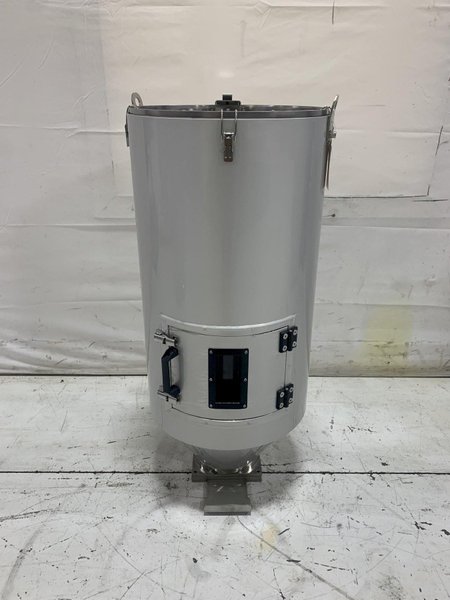 New AEC Drying Hopper, WH100, Approx. 100 lb Capacity, Insulated, Stainless Steel