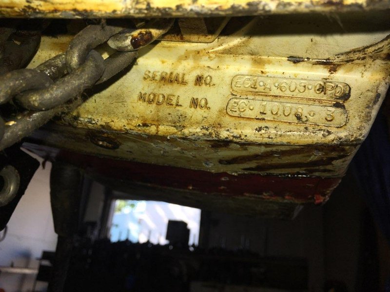 1/2 COFFING ELECTRIC CHAIN HOIST STOCK#2209