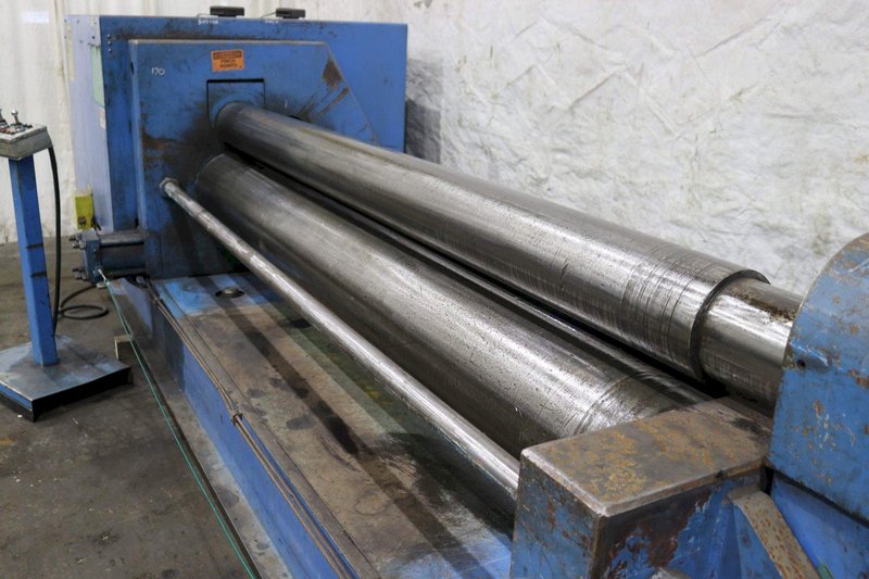 8' X 3/16" MONTGOMERY HYDRAULIC PLATE BENDING ROLL: STOCK #72775