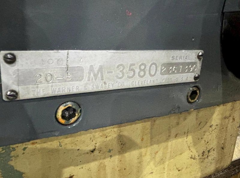 12.5" HOLLOW SPINDLE WARNER &amp; SWASEY MODEL 4A (M–3580) SQUARE HEAD TURRET LATHE. STOCK # 1107725