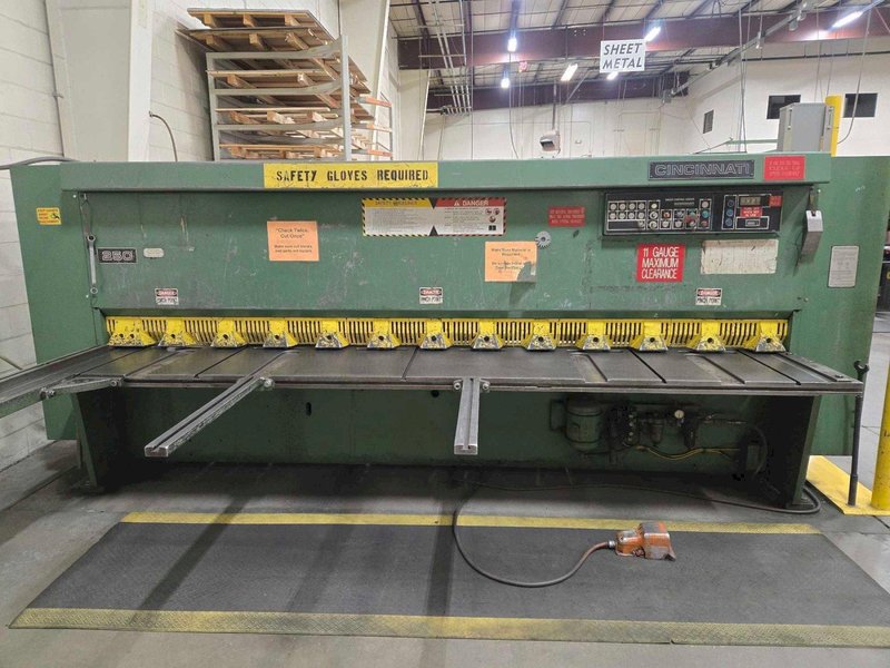 1/4″ x 12′ Cincinnati 250 Hydraulic Shear