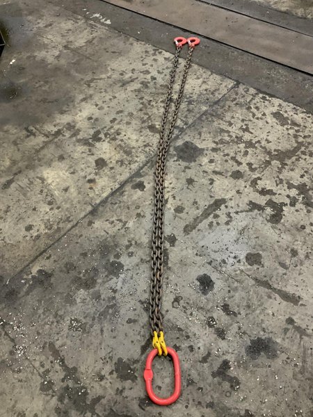 (8) SETS OF GREATBEAR 5/16 "X 7'  DOUBLE LEG LIFTING CHAINS: STOCK #79201