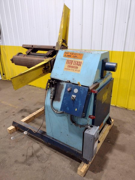 4,000 LB X 30" FEED LEASE MOTORIZED COIL REEL UNCOILER: STOCK #19541