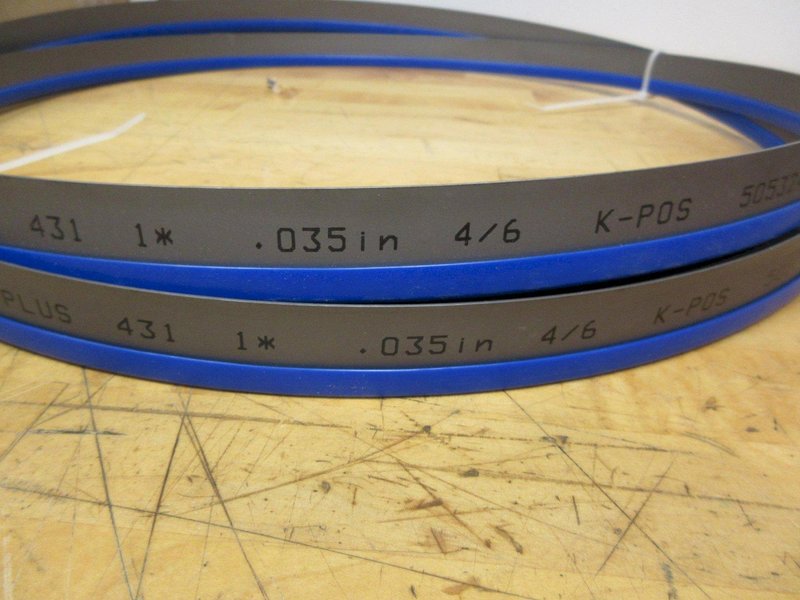Bandsaw Blades 12' 10" 1"W 3/4 TPI .035" (2) &amp; Arntz .035 4/6 TPI 1" W (Unknown Length)  - NEW- Auction Item