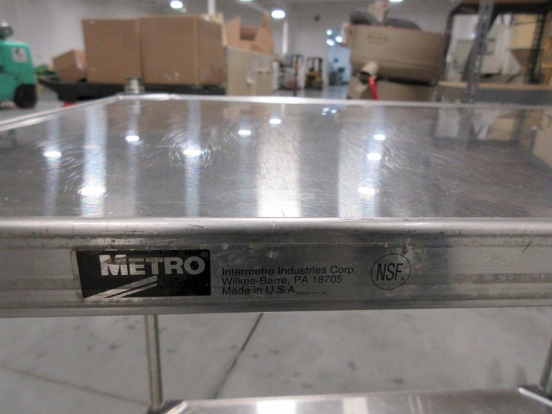 Metro Stainless Steel (2) Adjusable Shelf Cart with Swivel Caster Wheels- Auction Item
