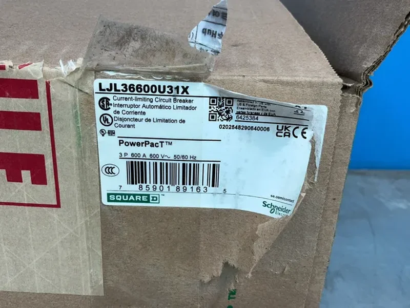 Square D  600 Amps  Powerpact Circuit Breaker  - Ljl36600u31x