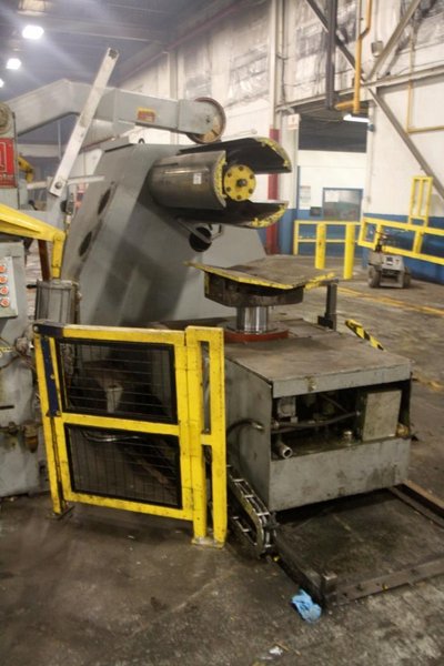 20000# X 42&#039; X .060&#039; AUTOMATIC FEED COIL REEL, CAR, &amp; STRAIGHTENER: #64