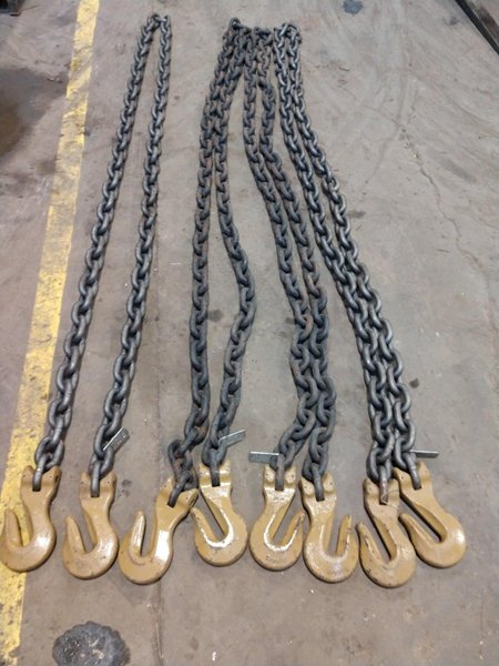 7/8&quot; X 20&#039; CROSBY HEAVY DUTY LIFTING CHAINS &amp; HOOKS, 130,000 LBS CAPACITY: STOCK #12577