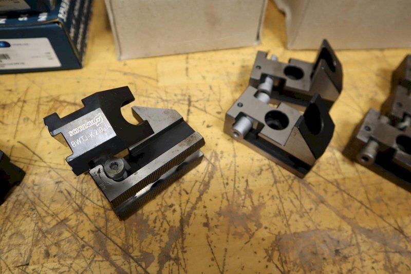 Schunk BWTJ-K210-14 Serrated Cam Lock Hard Jaws for 3-Jaw Chucks (3) Sets with Multilple Sets of Replaceable Steel Jaws Short and Tall- Auction Item