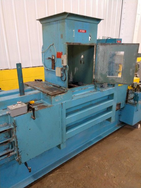 15&quot; X 15&quot; X 15 HP MAREN MODEL #111-297 HYDRAULIC HORIZONTAL AUTOMATIC CONTINUOUS BALER: STOCK #13506