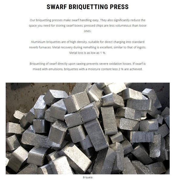 HERTWICH ENGINEERING MODEL #HE-300-30/A SWARF PUCK BRIQUETTER PRESS MACHINE: STOCK #23343