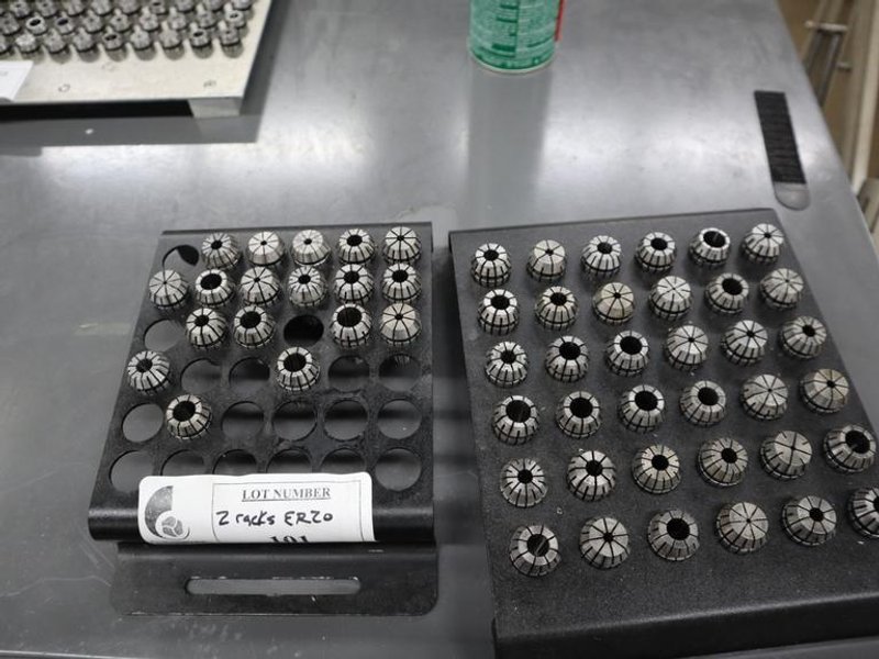 ER20 Flex Collets on 2 Divider Racks- Auction Item