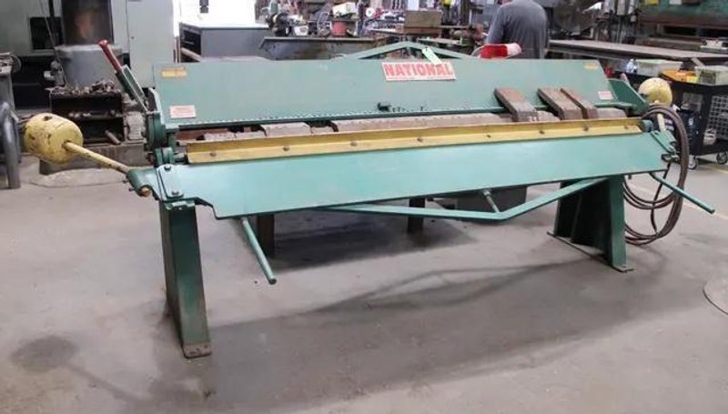 8' X 14 GAUGE NATIONAL MODEL #U6-9614 BOX &amp; PAN FINGER BRAKE: YOBRO #25800