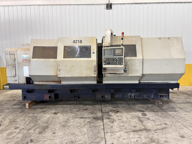32" x 120"  X 12" HOLLOW SPINDLE WILLIS MODEL #32120-ENC BIG-BORE CNC LATHE, WITH FANUC CONTROLS: STOCK #21891