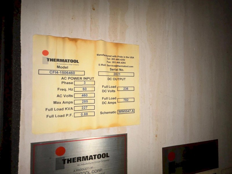 250 KW THERMATOOL MODEL #CF14-1506460 SOLID STATE HF WELDER SYSTEM, THERMAVIEW CONTROLS: YOBRO #24310