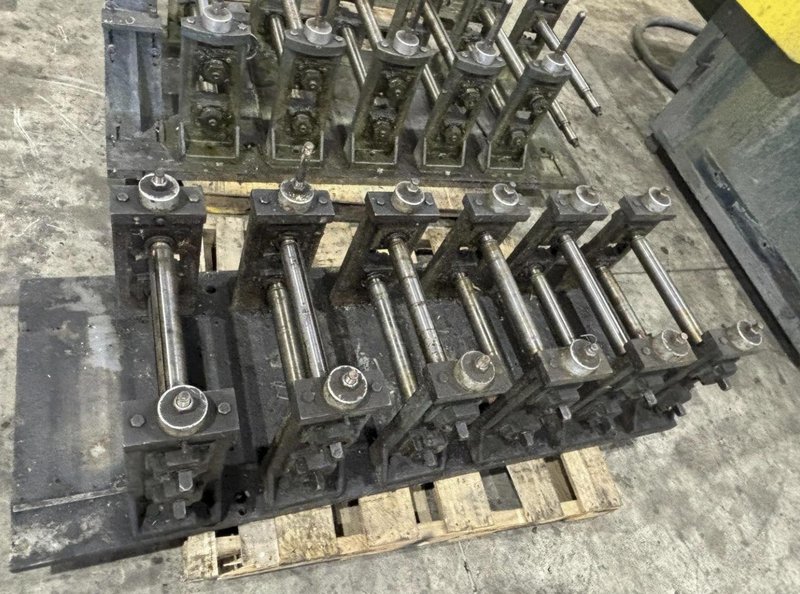 6 STAND X 2" YODER Q-150 U JOINT DRIVE-RAFTED ROLLFORMER, W/ 7 RAFTS &amp; 42 STANDS. STOCK # 0771226