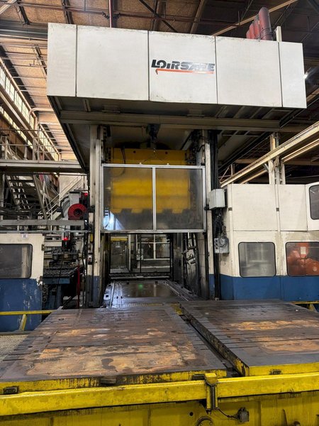 630 TON LOIRE SAFE HOT STAMPING HYDRAULIC PRESS LINE W/ ROLLER HEARTH FURNACE