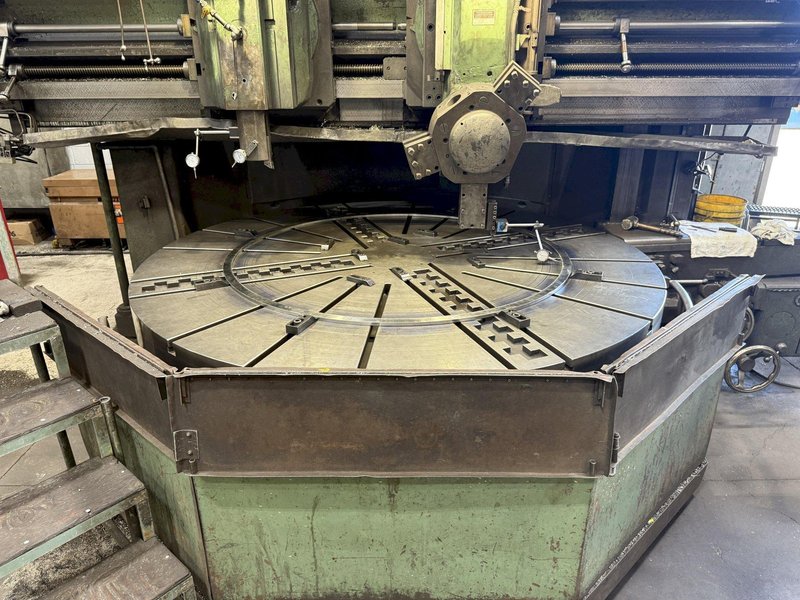 110&quot; DORRIES 3-HEAD VERTICAL TURRET LATHE VTL, 60&quot; PART HEIGHT: YOBRO #23904
