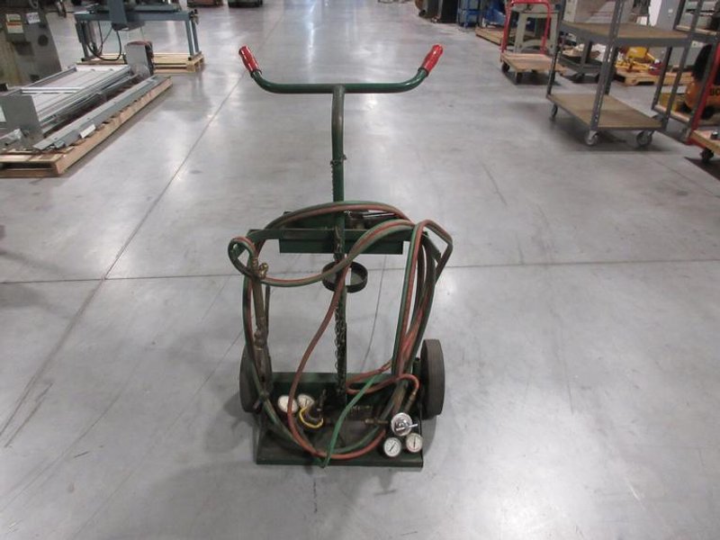 Oxy Acetylene Torch Cart with Torch, Tubing Regulators and Assorted Accessories- Auction Item