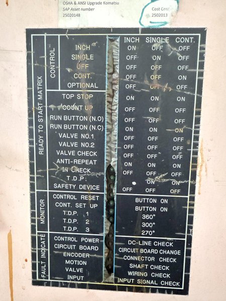 80 TON KOMATSU OBS80-2 GAP FRAME PRESS. STOCK # 0345525